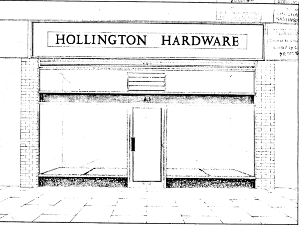 Hollington Hardware shopfront 1966.png